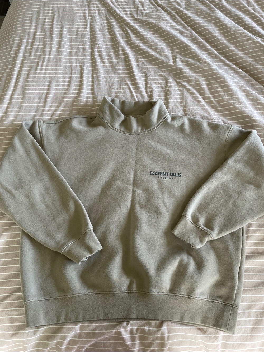 ESSENTIALS Men’s Sage Green Turtleneck Sweatshirt